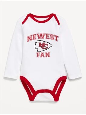 Kansas City Chiefs Graphic Baby Toddler Onesie Bodysuit Sz 18 - 24 mo